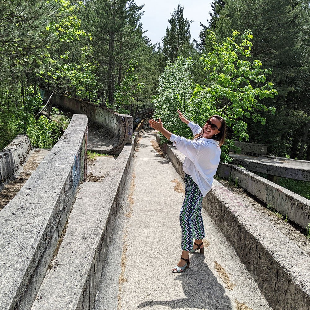 Sanela Klaric at Sarajevo Olympic Bobsled Track