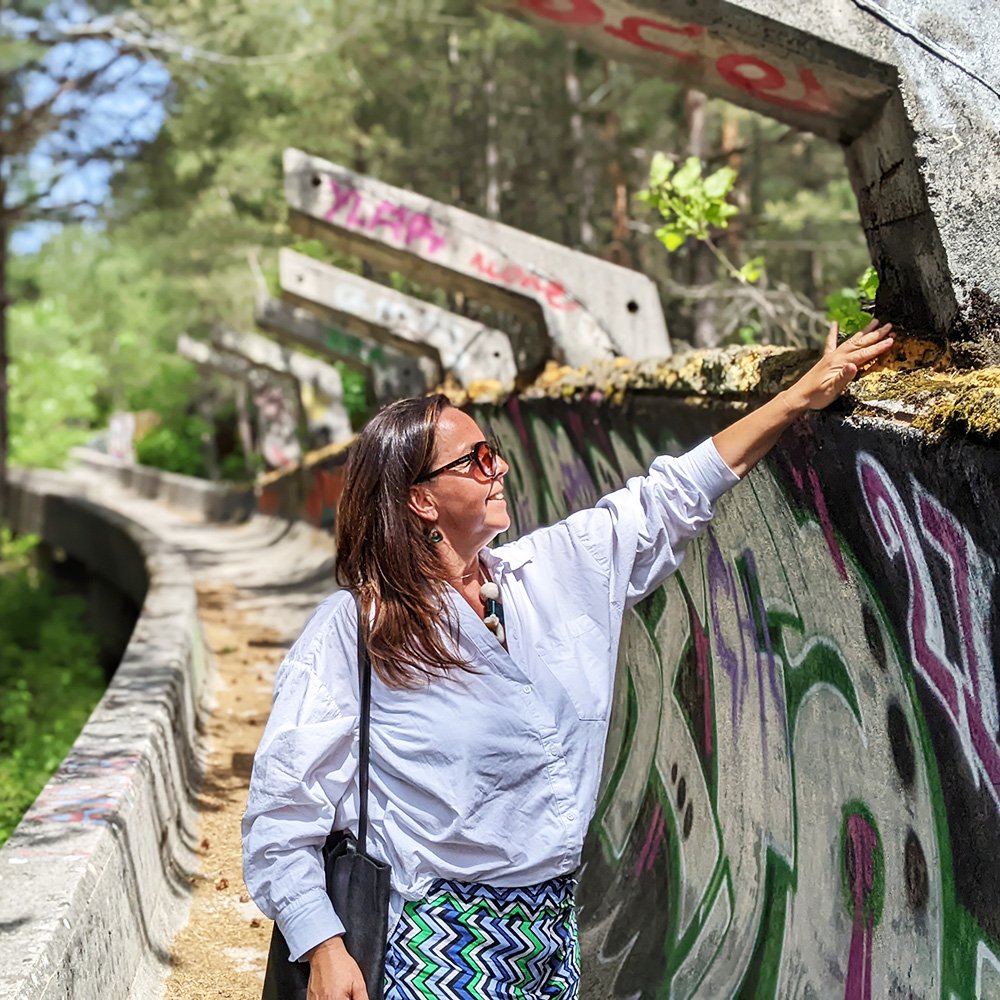 Sanela Klaric at Trebevic Bobsled Track